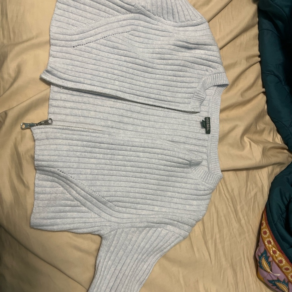 Wild Fable Blue and Gray Knit Coat